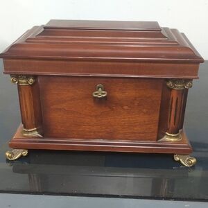 Cherry wood jewelry chest